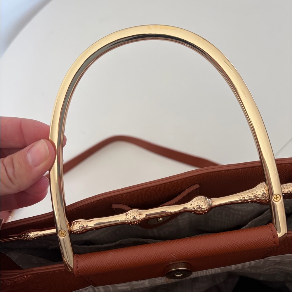 Loungefly Harry Potter Deathly Hallows Elder Wand Cognac Structured‎ Handbag - Picture 8 of 15